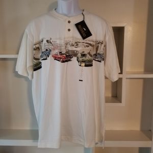 Red Head Short Sleeve Men sz L CHEVY polo shirt